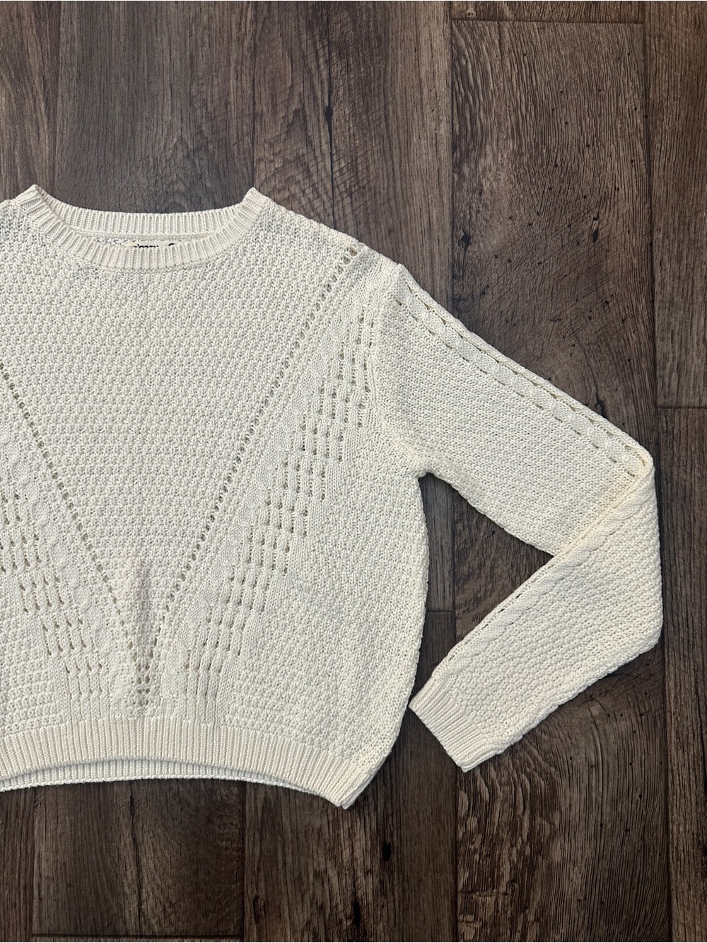 Sinsay Knit Cropped Jumper Sweater Women’s Size XS Off White
